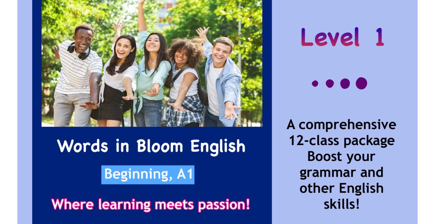 Words in Bloom Beginning English,  Live coaching