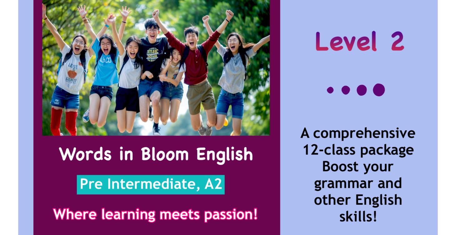 Words in Bloom Pre Intermediate English coaching