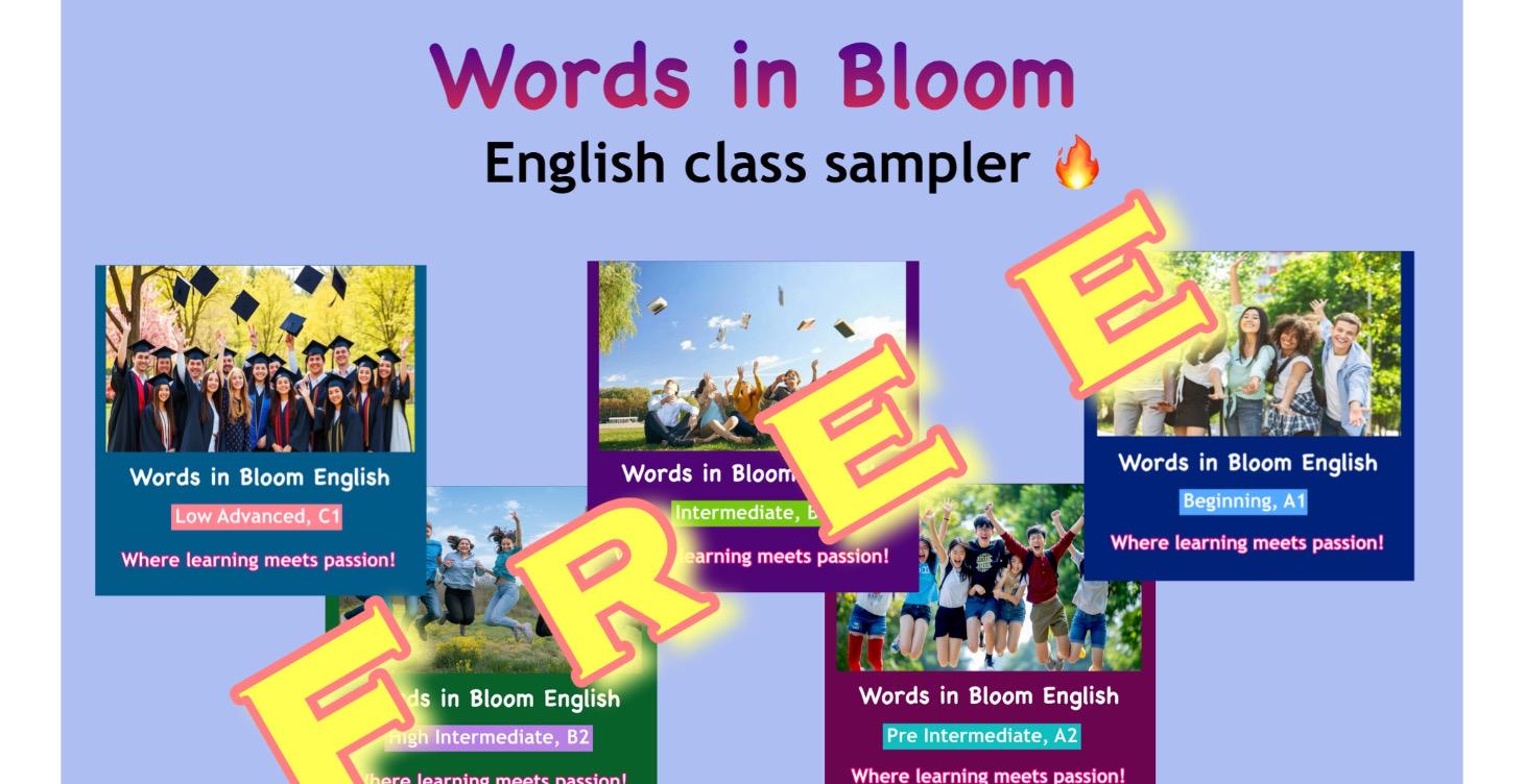 Words in Bloom English class Sampler