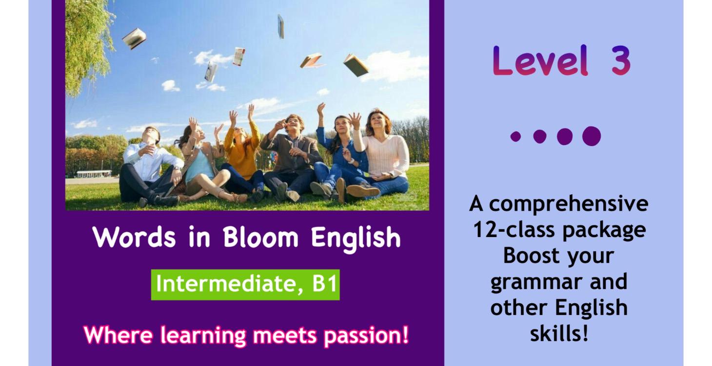 Words in Bloom Intermediate English coaching