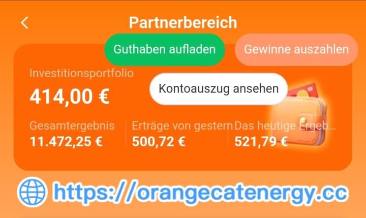 Orange Cat Daily Earnings from my Team