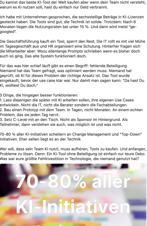 Zweiter post: weiterhin kaum reichweite