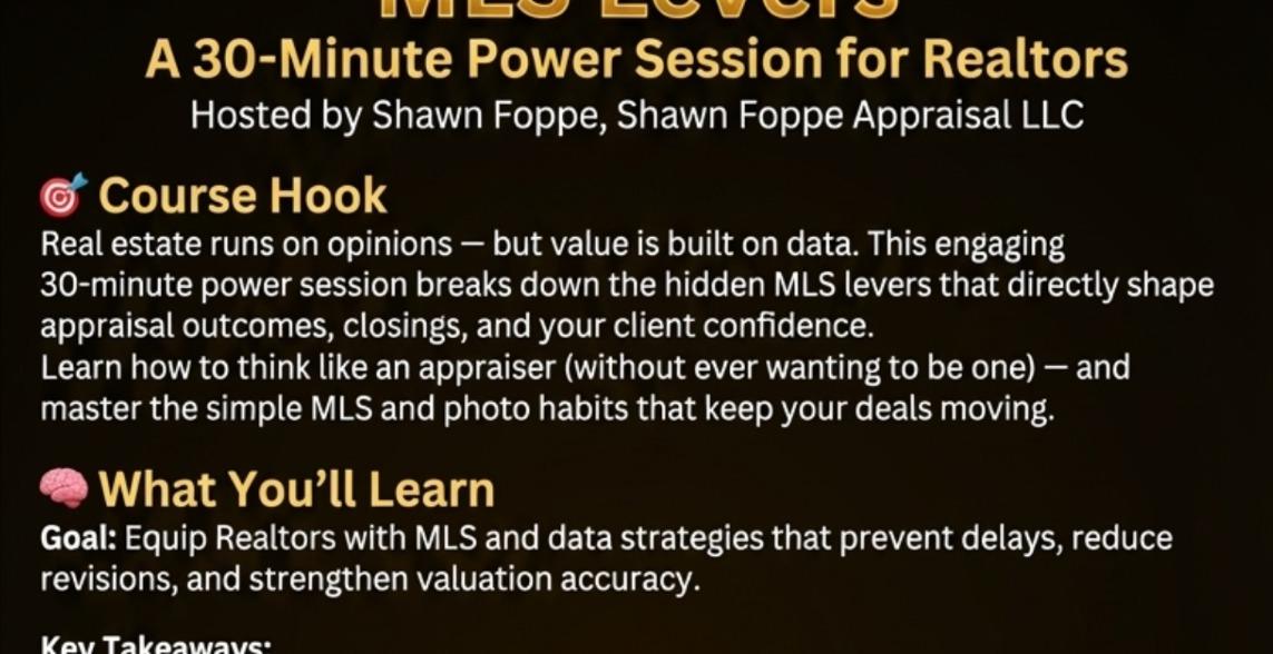 MLS Levers - Decoding UAD-Your sale becomes a comp