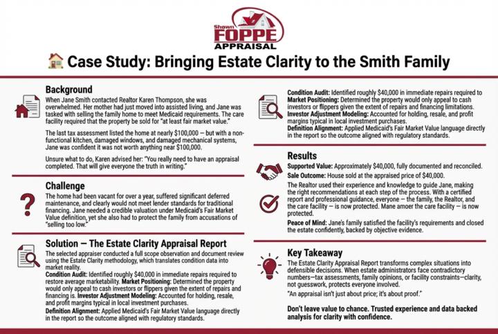 Real life case study for an Estate Clarity Appraisal Report