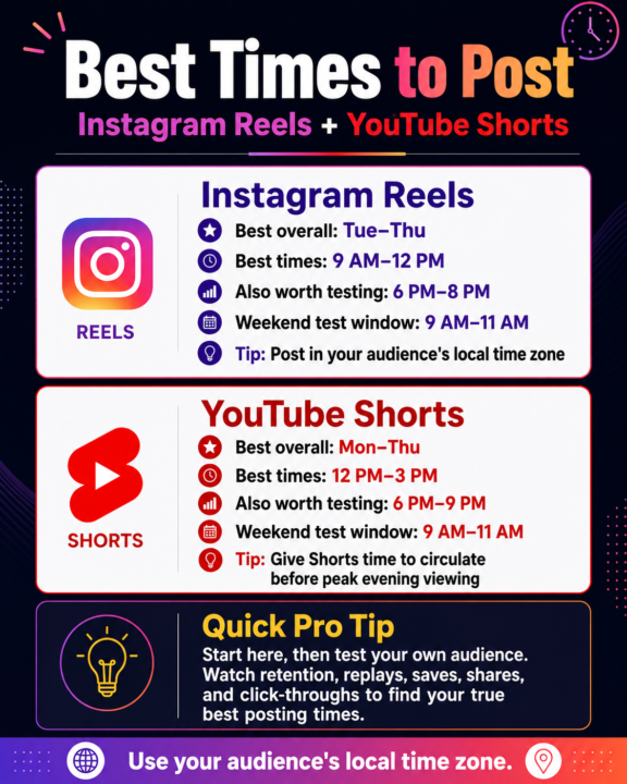 Social media posting times?
