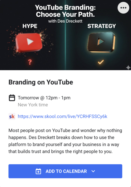 Youtube Training... Time to start learning what is going to move the needle