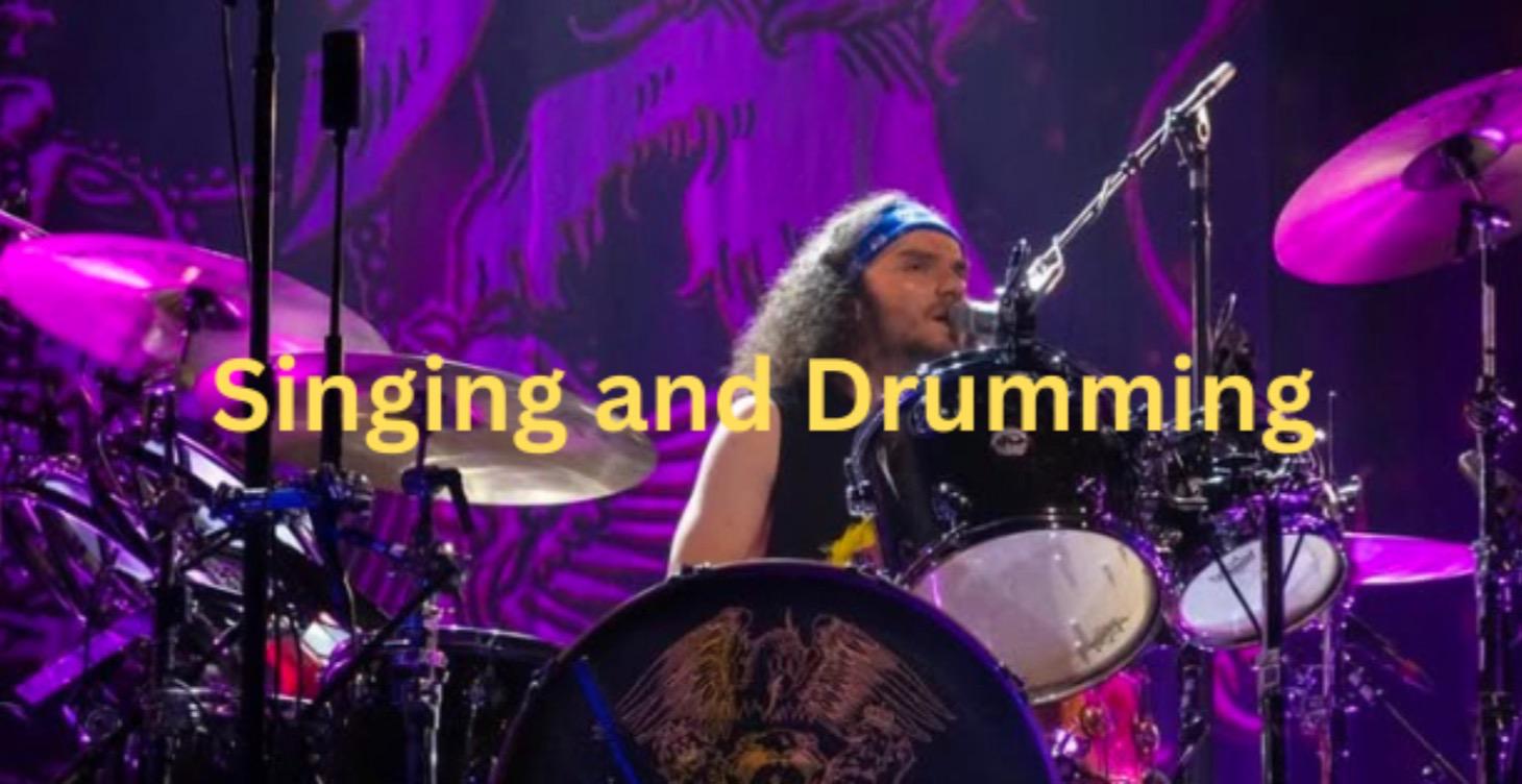 Singing and drumming
