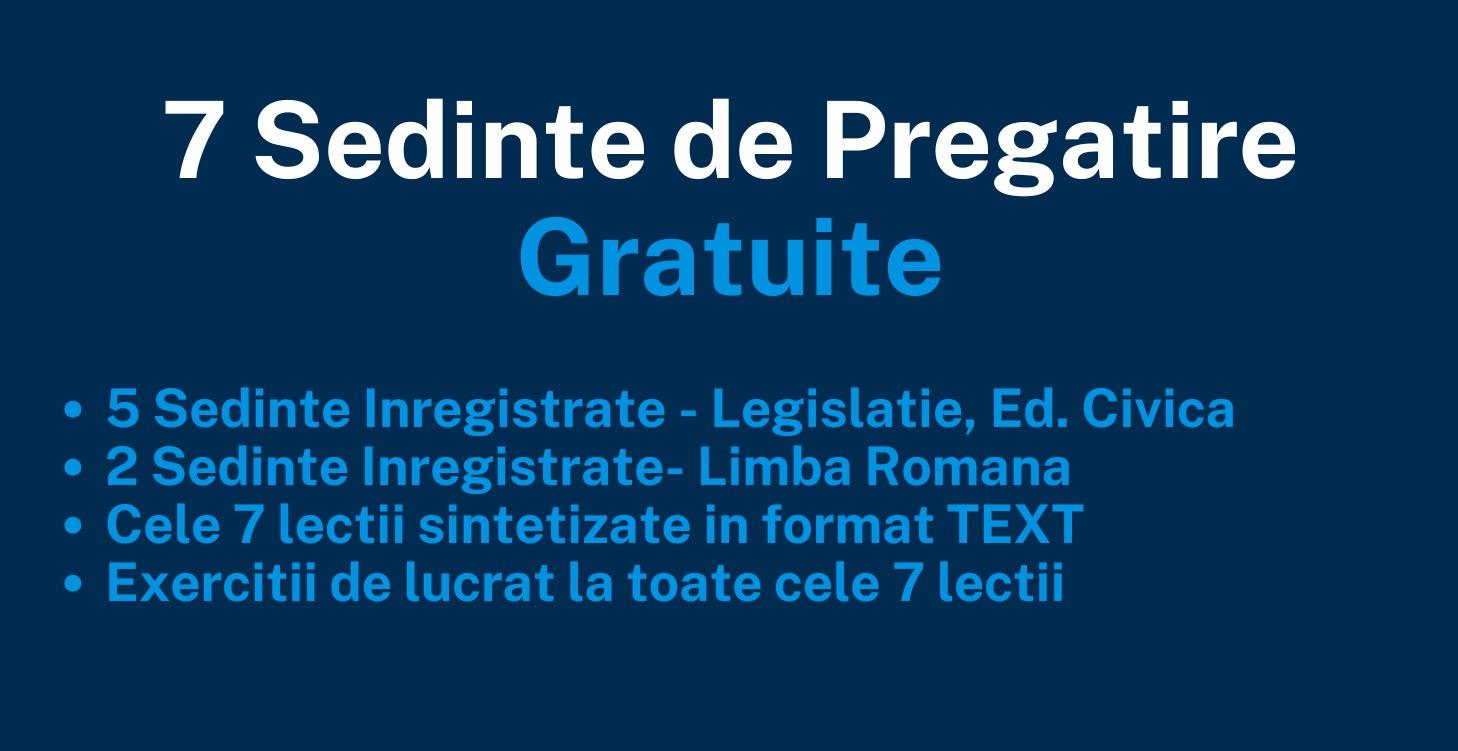 7 Lectii Gratuite - Pregatire