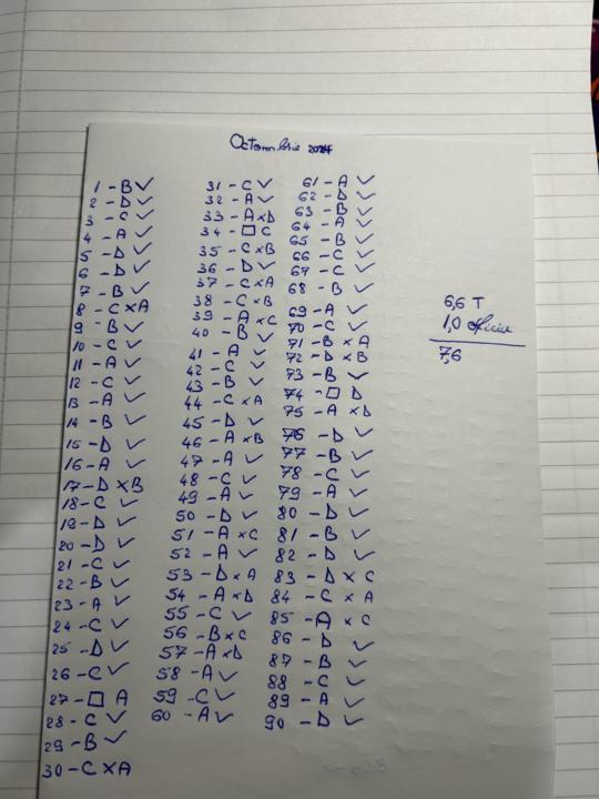 Nota 7,6 -  Nota 8.7 