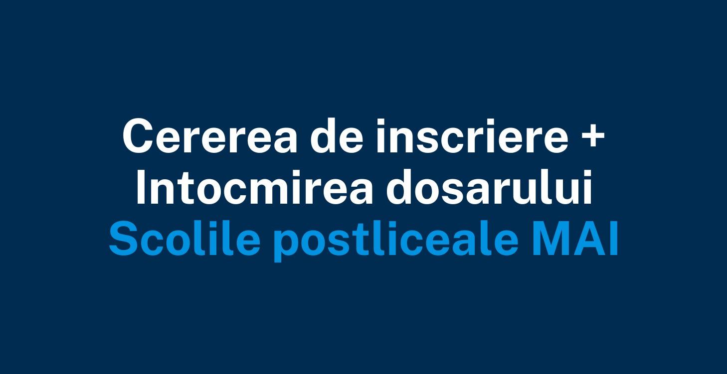 Cerere inscriere + Dosar