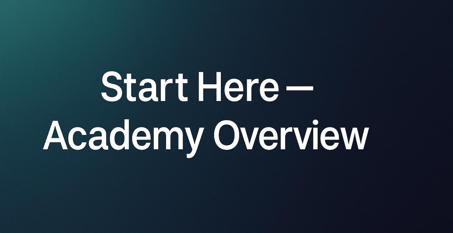 Start Here — Academy Overview