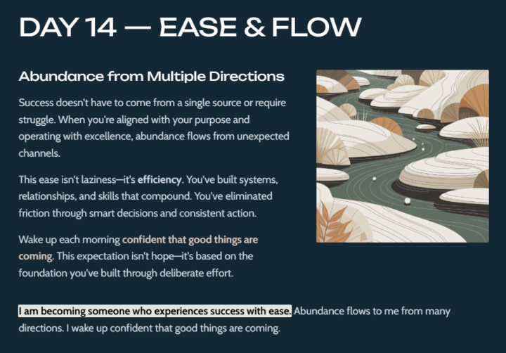 DAY 14 — EASE & FLOW