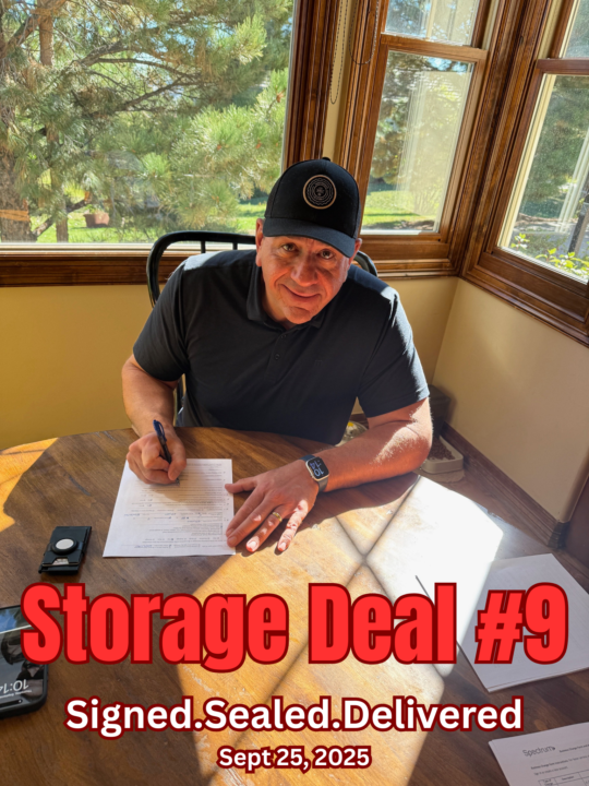 Storage Deal #9 is officially in the books.