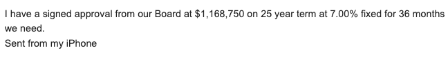 $1,168,750 Loan approved by the bank! BOOM