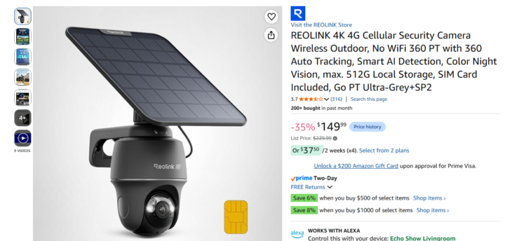 Reolink cameras on sale for Amazon Prime Day - $150