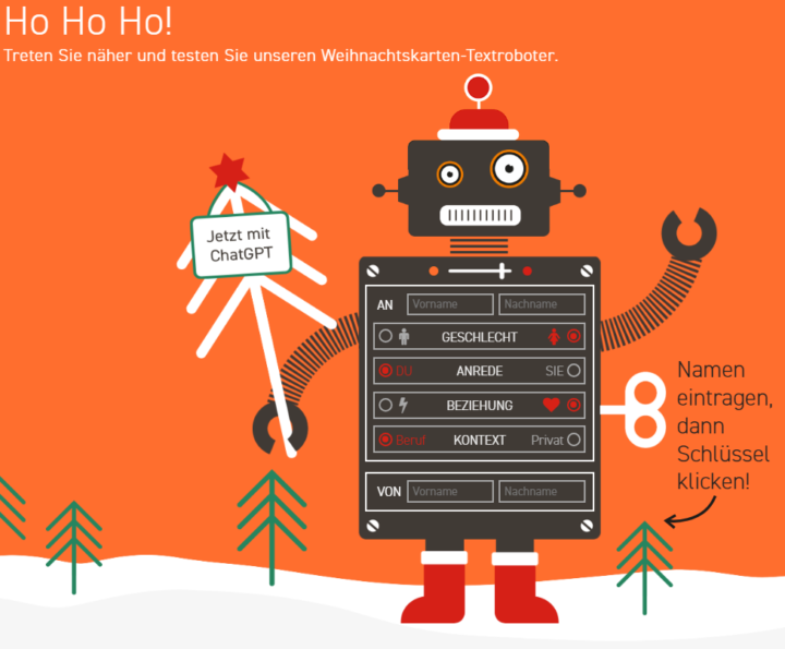 Xmas@KI: Benötigt ihr noch Formulierungen für die Weihnachtskarte???