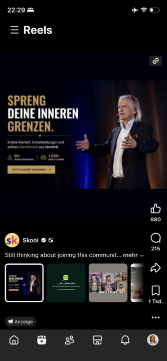 Skool ist für Communities aktiv. 