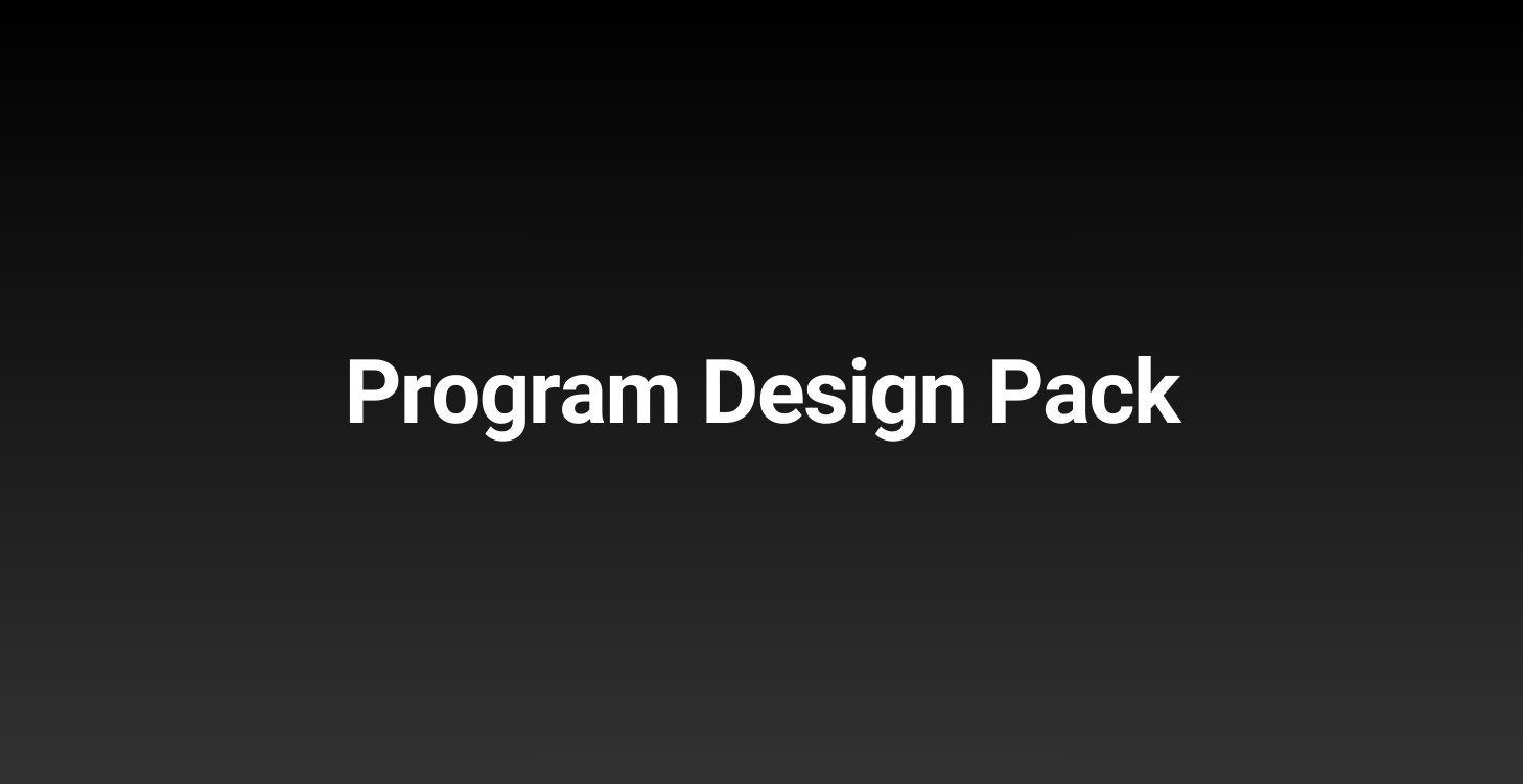 Program Design Templates ( and other freebies )