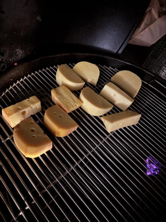 Cold-smoked cheese. First attempt.