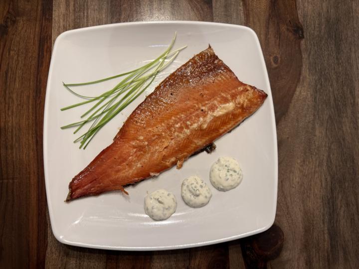 🐟 Maple, Spiced Rum & Lime Hot-Smoked Trout 