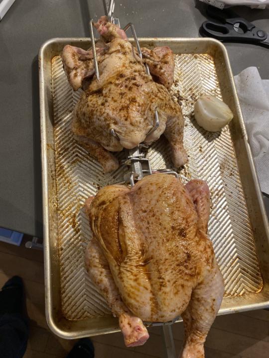 Two Rotisserie Chickens Tonight! 🔥🐔🐔