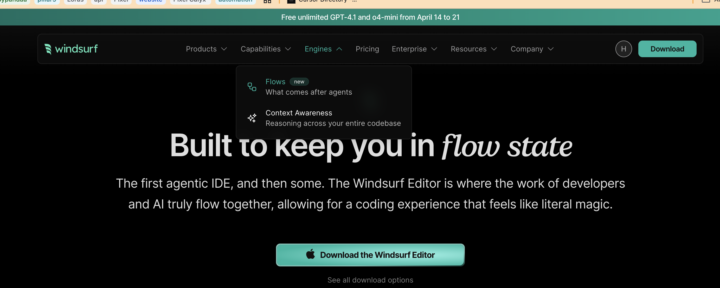 WINDSURF - FREE CODING AGENT WITH GPT 4.1 