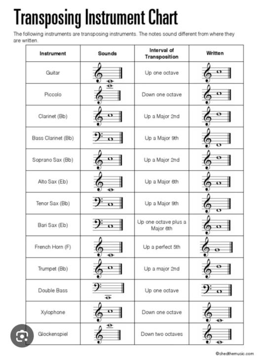🎼Transposing instruments🎼