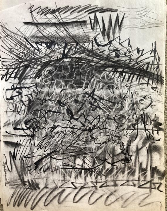 My drawings from Day 1 of my online workshop: Drawing and Painting Meditations