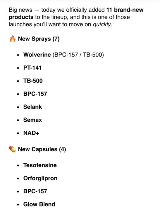 Flawlesscompounds.com just added 11 new products!!
