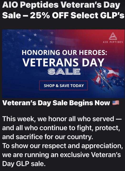 Aiopeptides GLP-1,2,3 - 50% off sale with POWER25