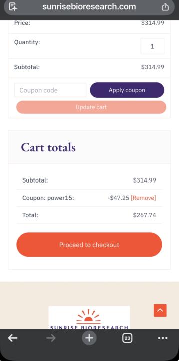 SunRiseBioResearch.com full stock on Reta 20mg! $54