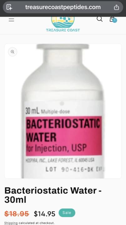 TrasureCoastpeptides has Hospira Bac back! 💦 