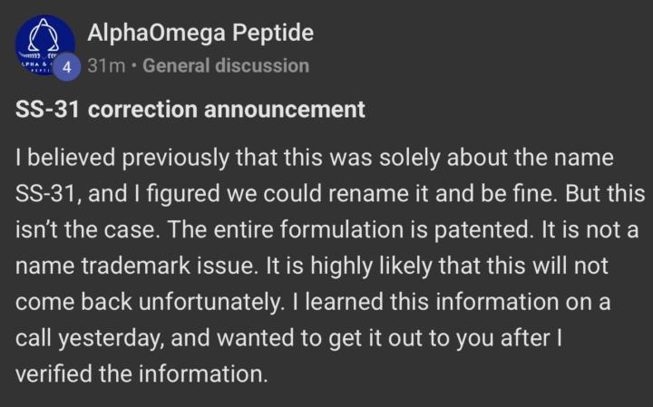 Not a scam, SS-31 is actually being taken away