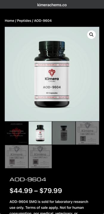 Did you know Kimera has AOD-9604 oral caps?!