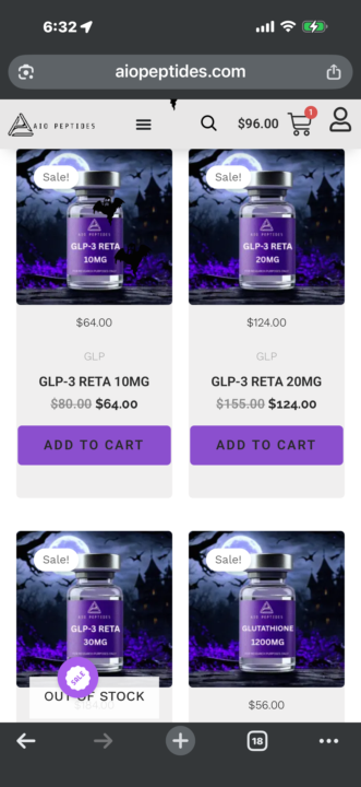 AIOpeptides is now show sale prices with prodcuct!!