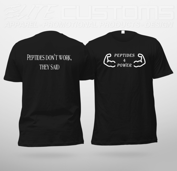 Peptides4power shirts being made for purchase 