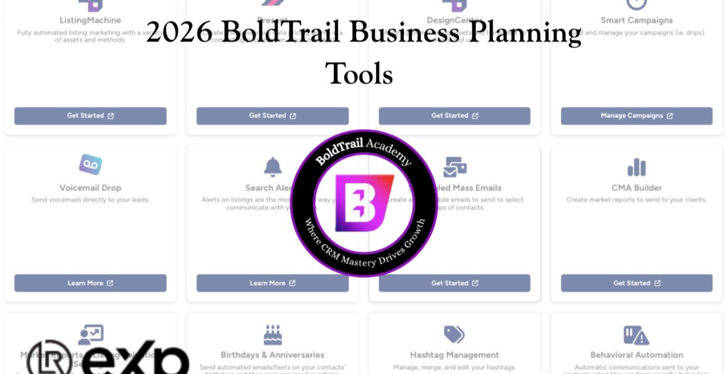 2026 BoldTrail Business Planning Tools