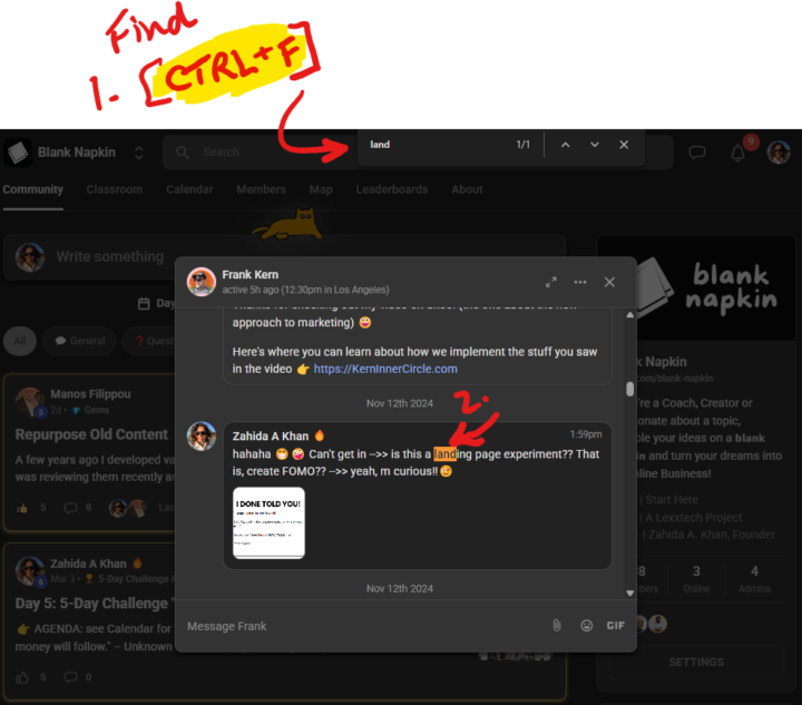 Here's a Quick Time-Saving Tip for LONG Skool DMs 🔍
