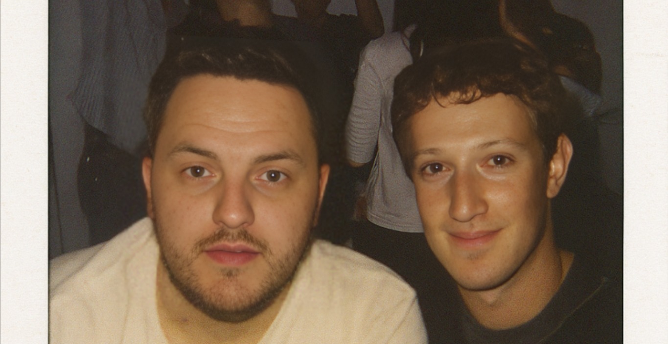House party polaroid with Zuck