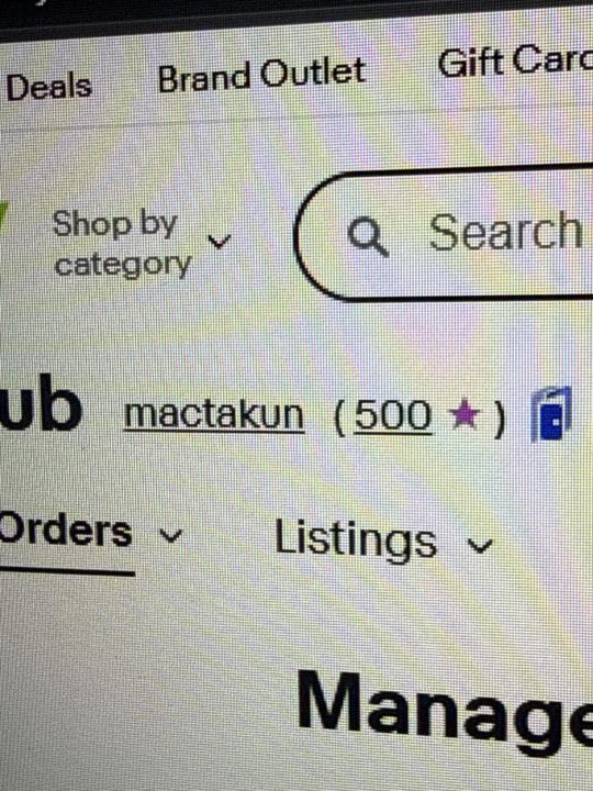 500 reviews on eBay 
