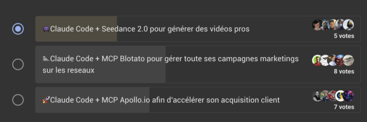 Résultas du Sondage -> Prochaine Vidéo 👀