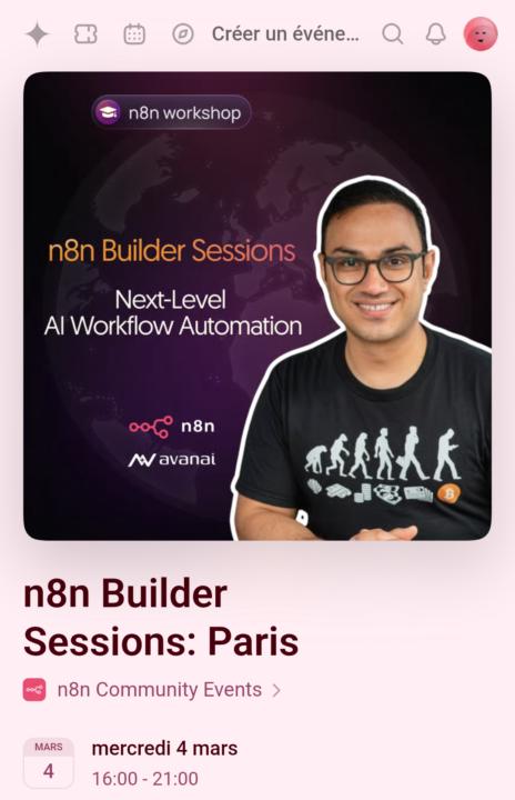 Workshop n8n à Paris en Mars 