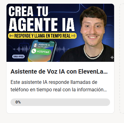 Curso Asistente de Voz IA Viernes 9 de enero 20:00 (España) 