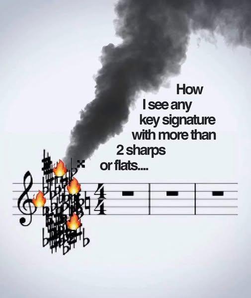 Where does your brain start on fire with sharps & flats?