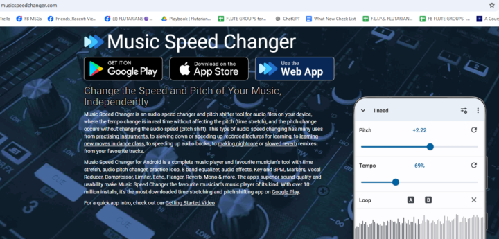 The Music Speed Changer is a miracle!