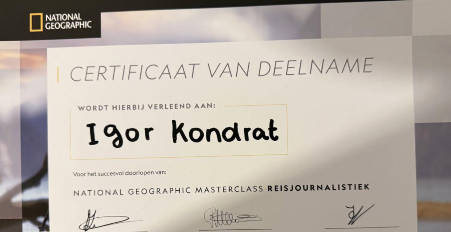 Certyfikat National Geographic