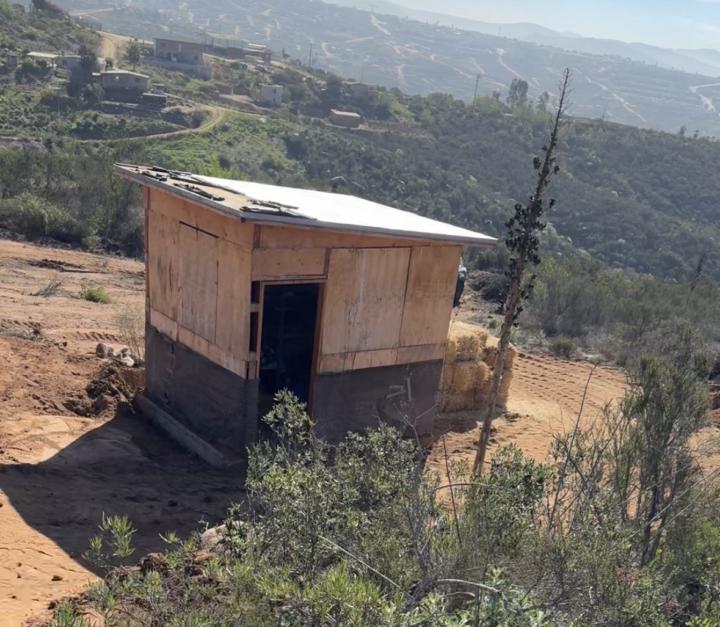 Applying cob onto plywood