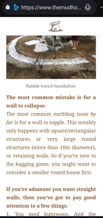 Earth bag and then cob