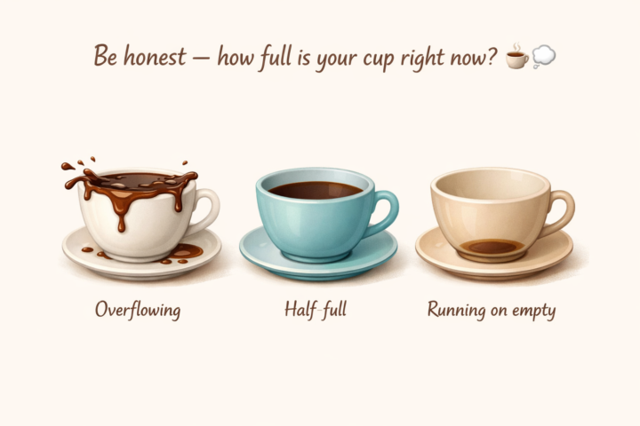 Be HONEST — how full is your cup right now?