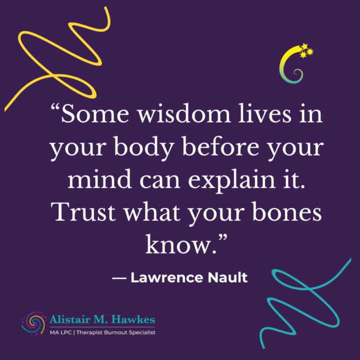 Trust what your bones know? Seriously! How is this done? 
